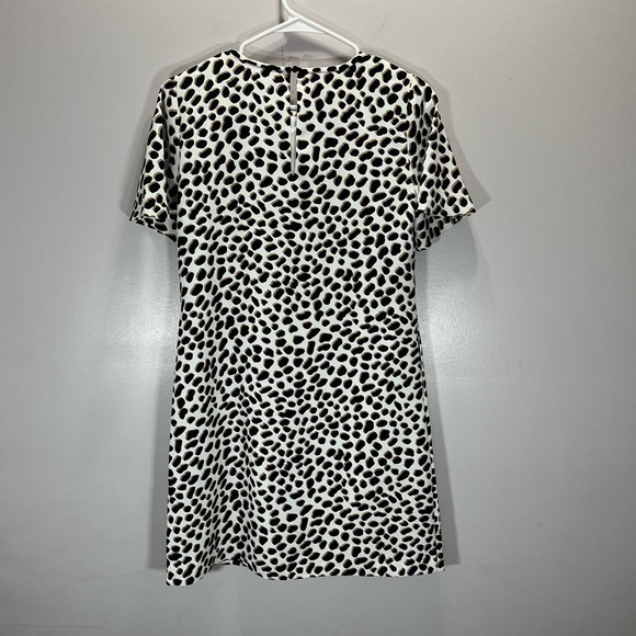 Ann Taylor Women’s Brown White Leopard Animal Print Short Sleeve T Shirt Dress - Picture 11 of 11